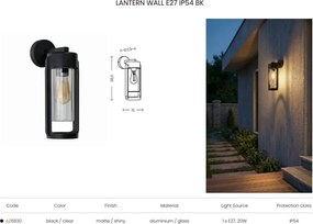 Aplica de perete exterior LANTERN IP54