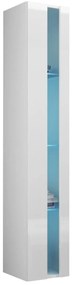 Vitrină 180 New Ziggy (Alb + Alb lucios). Promo -17%. 1070631