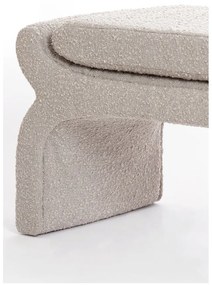 Bancă bej cu tapițerie din țesătură bouclé Nafya – Light &amp; Living