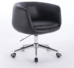 HC333K Scaun Neagră cu Bază Cromata