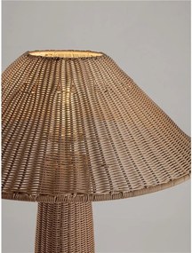 Lampa de podea din ratan sintetic pentru exterior Plom maro deschis