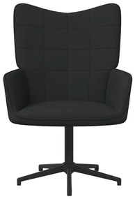 327969 vidaXL Scaun de relaxare, negru, material textil