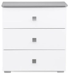 Comodă PABIS 87x83 cm alb/gri