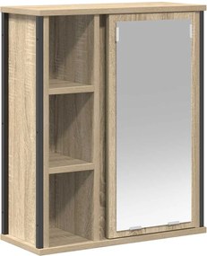 vidaXL Dulap de baie cu oglindă Stejar Sonoma 50x21x60 cm