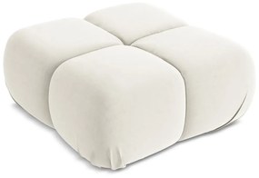 Taburet modular alb cu tapițerie din catifea Lokua – Makamii