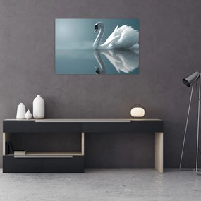 Tablou -Lebădă albă (90x60 cm)