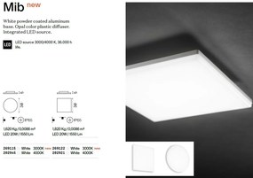 Plafoniera LED de exterior moderna MIB PL SQUARE 4000K