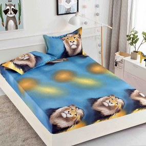 Lenjerie de pat 3 cu elastic 100% bumbac - a716 de la Onesleep