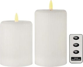 Set 2x lumânări LED, alimentare 4xAA + telecomandă