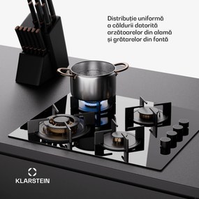 Klarstein Firetale, plită cu gaz, 4 arzătoare