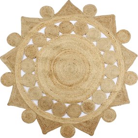 vidaXL Covor manual din iută împletită, 90 cm