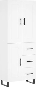 vidaXL Dulap înalt, alb, 69,5x34x180 cm, lemn compozit