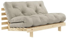 Canapea extensibilă bej 140 cm Roots - Karup Design