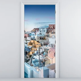 Fototapet pentru ușă - Amurg în Santorini (95x205cm)