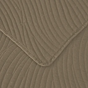 Cuvertură de pat cu model CADIZO verde măsline Dimensiuni: 200 x 220 cm