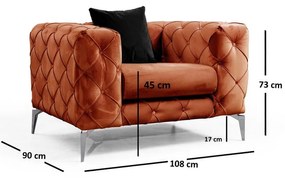 Fotoliu portocaliu Como – Artie