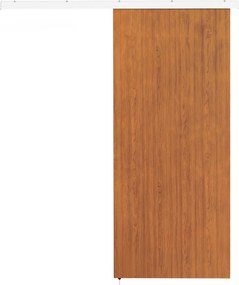 HOMCOM Ușă Culisantă 90x210 cm, Kit Montaj pentru Dulapuri, Șină, Efect Lemn Maro | Aosom Romania