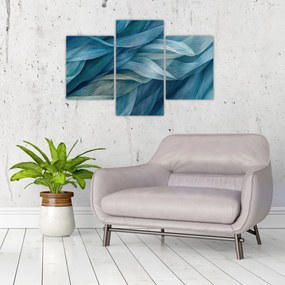 Tablou - Undele albastre și albe (90x60 cm)