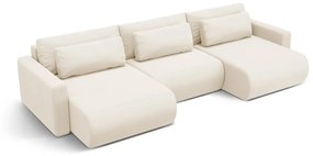 Canapea extensibila panoramica Belfast 4 locuri catifea L340 cm