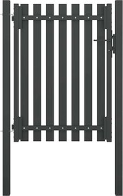 vidaXL Poartă de gard de grădină din oțel, 100x125 cm, antracit