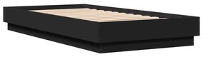 839631 vidaXL Cadru de pat, negru, 90x190 cm, lemn prelucrat