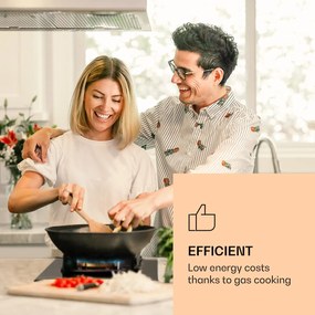 Klarstein Goldflame, plită pe gaz, 1 arzător wok, sticlă ceramică