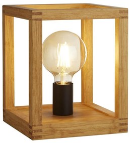 Lampa de masa din lemn design rustic industrial Square