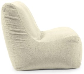 Fotoliu bean bag maro cu tapițerie din țesătură bouclé Seat 100 Lounge – SLOWDOWN