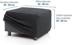 Nueva Textura Huse super elastice RUBINIA antracit taburet (40 - 60 cm)