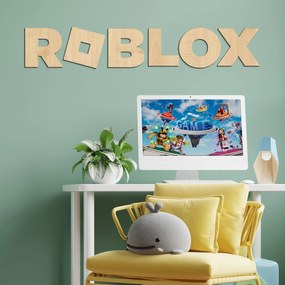 DUBLEZ | Tablou din lemn - Logo Roblox
