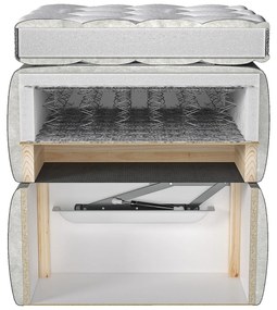 Pat matrimonial Boxspring 140 cm Rondel (fresh 13). 1054090