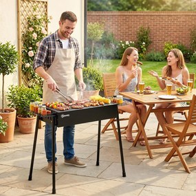 Outsunny Gratar Portabil Exterior Oțel Inoxidabil | Aosom Romania