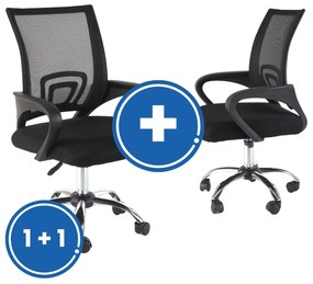Scaun de birou Lyra 1 + 1 GRATUIT, negru