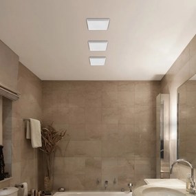 Plafoniera LED incastrabila pentru baie IP20/IP65 Oleg alb 22,8x22,8cm