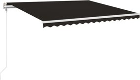 vidaXL Copertină retractabilă automat, antracit, 400x350 cm