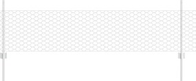 vidaXL Gard cu Stâlp Argintiu 0,5 x 25 m Oțel