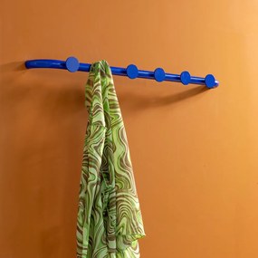 Cuier de perete albastru din metal 75 cm Retro – Spinder Design