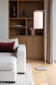 Lampa de podea Boston metal sand abajur alb
