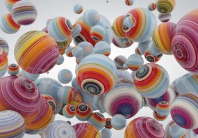 Fototapet - Abstract, sfere curcubeu (147x102 cm)
