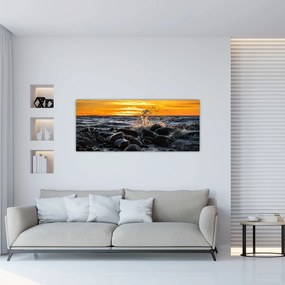 Tablou cu valurile mării (120x50 cm), în 40 de alte dimensiuni noi