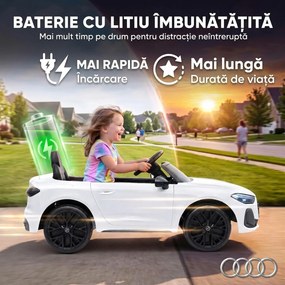 AIYAPLAY Mașină Electrică pentru Copii 12V Audi A5L cu Telecomandă, Baterie cu Litiu, 2 Motoare, Telecomandă, Roz | Aosom Romania