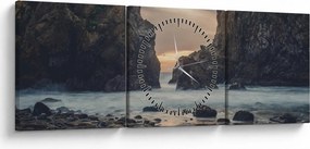Tablou - În amurg (cu ceas) (90x30 cm)