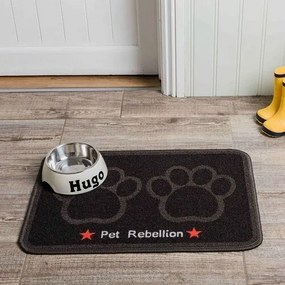 Covoraș sub castron PET REBELLION Dinner Mate Jet black , 40 x 60 cm