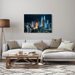 Tablou - Noaptea în Kuala Lumpur (90x60 cm)