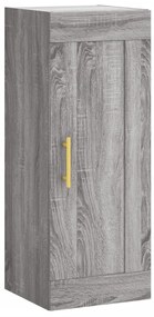 830490 vidaXL Dulap de perete, gri sonoma, 34,5x34x90 cm, lemn prelucrat