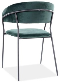 Scaun de masa Culoare Verde / Negru, LIRA B VELVET