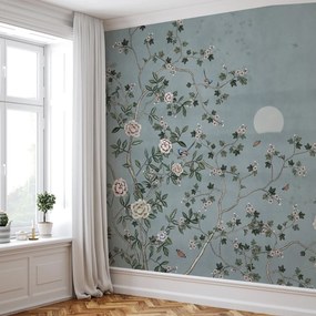 Fototapet – Grădină florală albastră (147x102 cm)