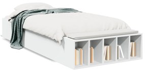 3280601 vidaXL Cadru de pat, alb, 100x200 cm, lemn prelucrat