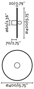 Aplica de perete/tavan design natural din ratan COSTAS 40cm