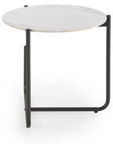 Masa de cafea Acuna S marmura alba/negru ø50/h50 cm